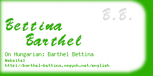 bettina barthel business card